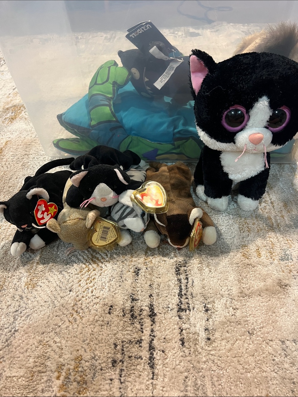 Beanie baby lot all cats zip scat prance pounce pepper z31
